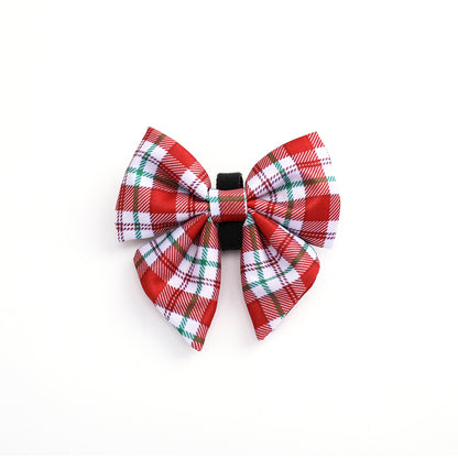 peppermint plaid bow